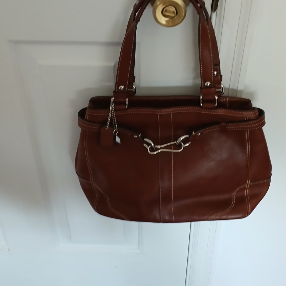 Coach Women's   Brown Leather Tote Handbag